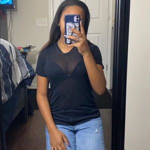 Sheer black t shirt